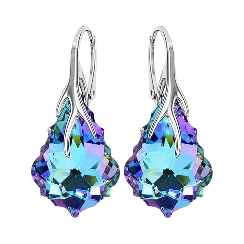 Sudraba auskari "Baroka VI (Vitrail Light)" ar Swarovski™ kristāliem